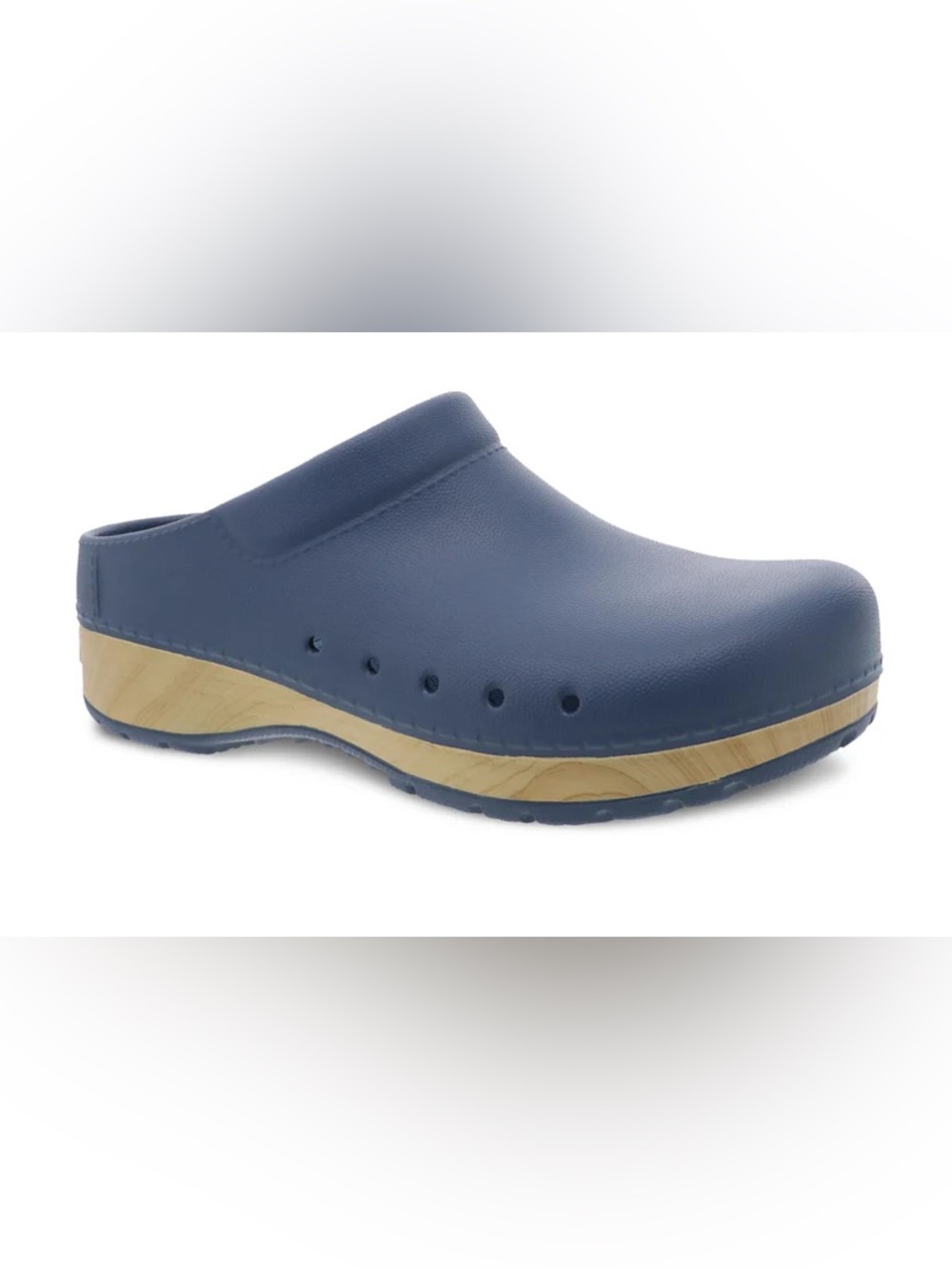 Dansko Kane Blue Slip-On Clog with Wood-Effect Midsole Woman’s 11.5 12